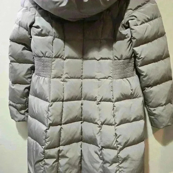 Cole Haan Signature Hooded Taffeta Down Puffer Light Gray Size Small #057 - Picture 11 of 11